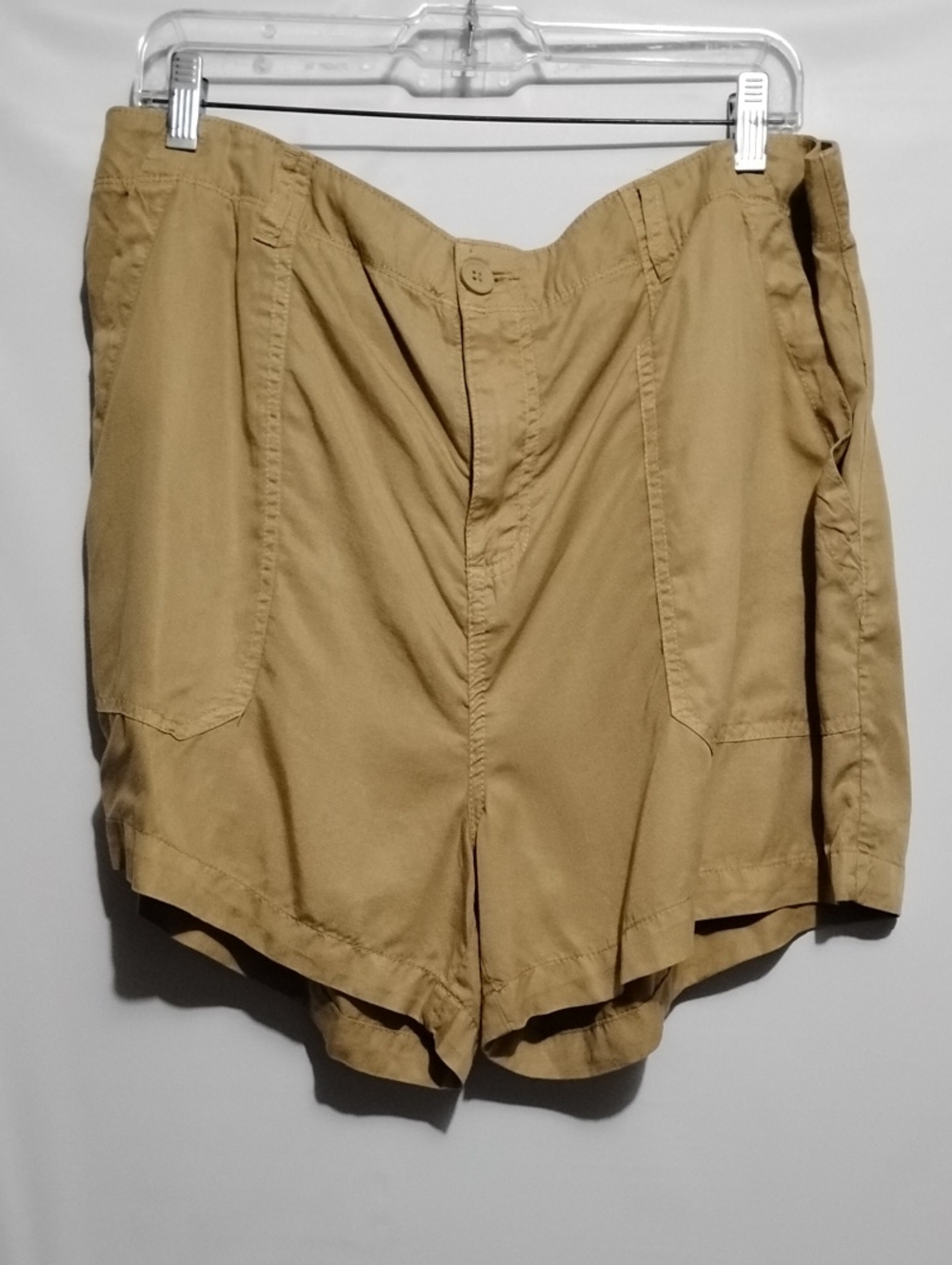 Sanctuary Tan High-Rise Utility Tencel Shorts
